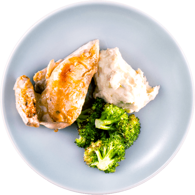 Honey Mustard Chicken with Broccoli and Mashed Potatoes